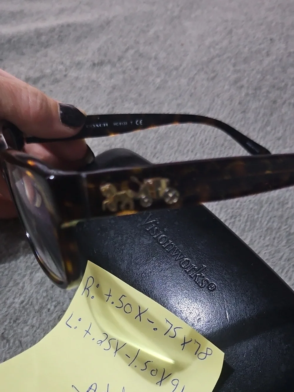Coach Unisex Perscription Glasses With Perscription And Case